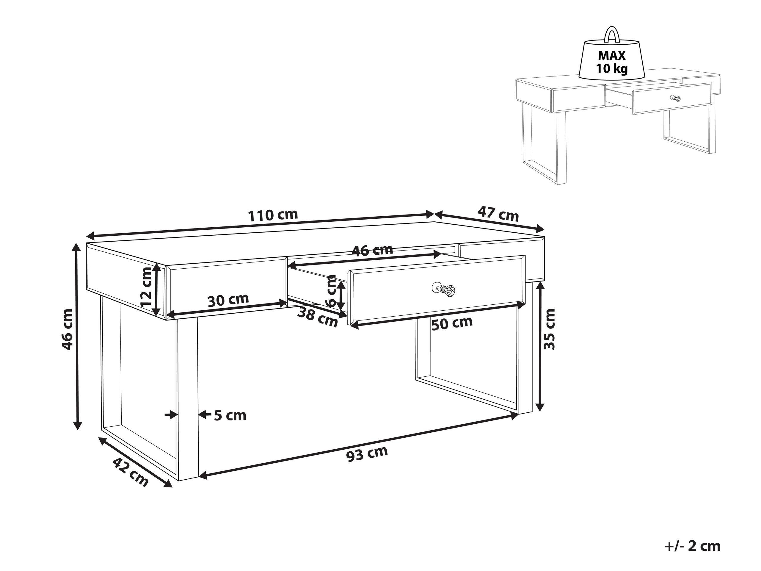 Beliani Table basse en Verre Glamour NESLE  