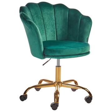 Chaise de bureau en Velours Glamour MONTICELLO
