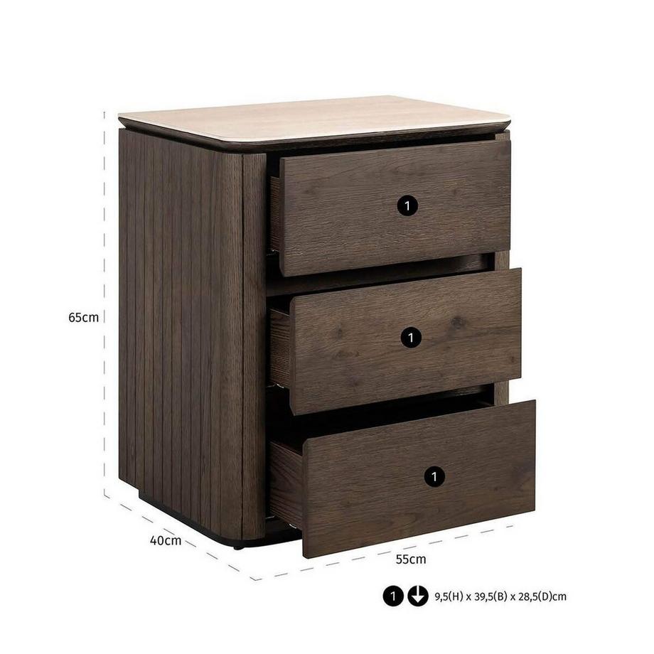 mutoni Table de nuit Ritz  