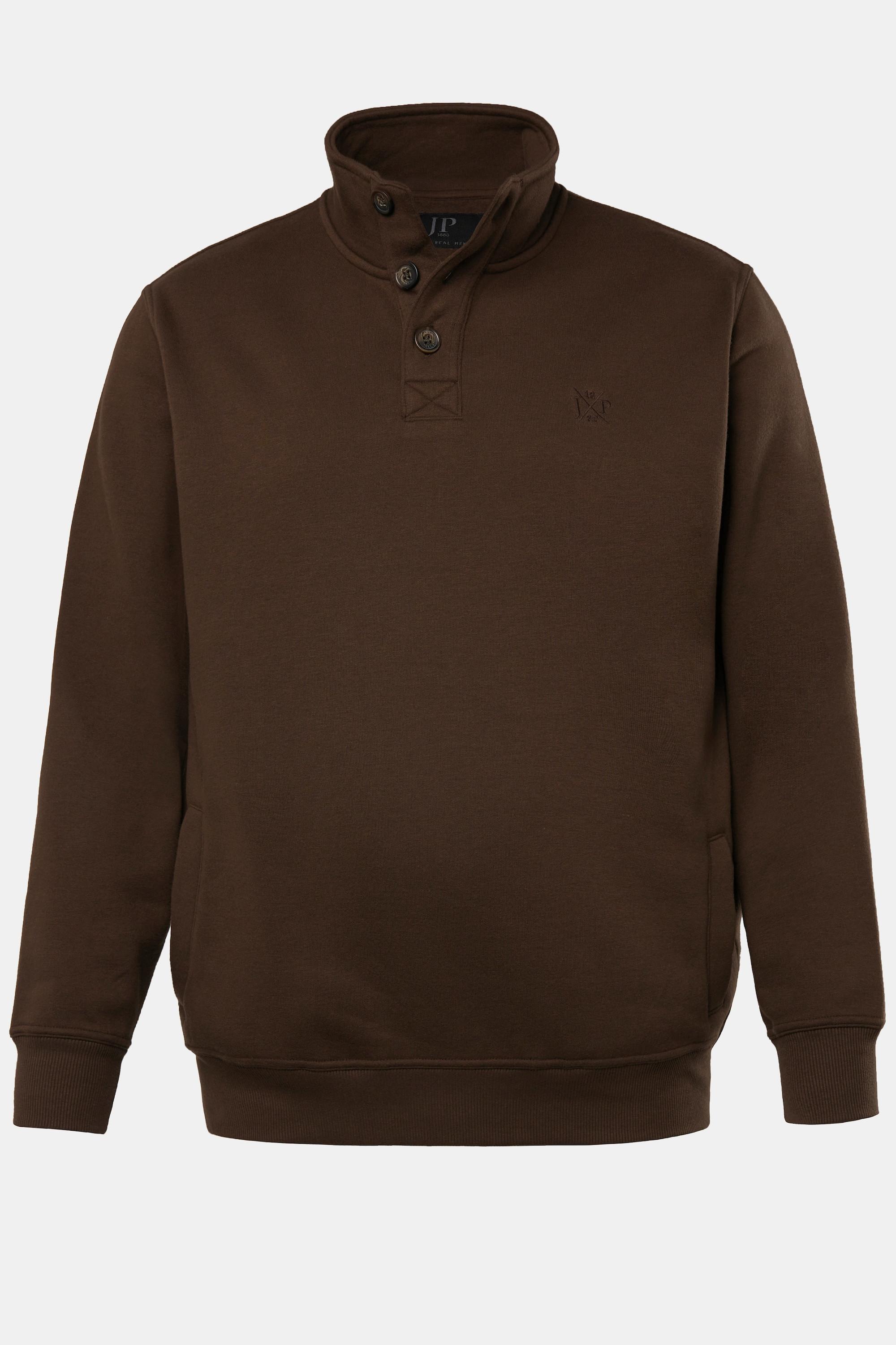 JP1880 Sweat Troyer Stehkragen Knopfleiste  