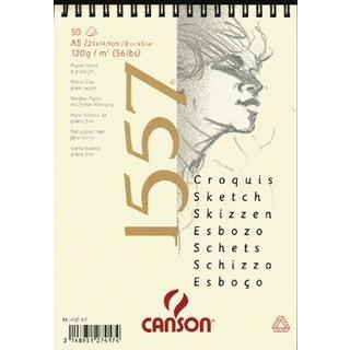 CANSON CANSON Skizzenpapier A5 4127-417 120g, weiss 50 Blatt  