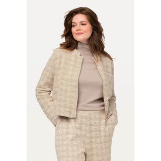 Ulla Popken  Veste oversized en tissu bouclé, col montant, coton bio 