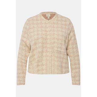 Ulla Popken  Veste oversized en tissu bouclé, col montant, coton bio 