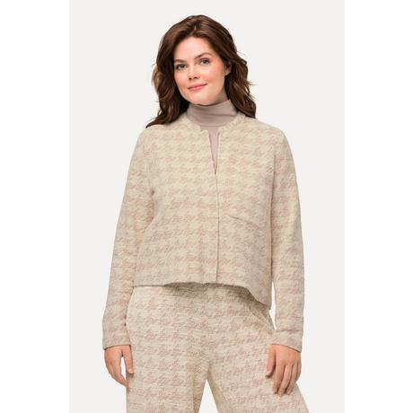 Ulla Popken  Veste oversized en tissu bouclé, col montant, coton bio 