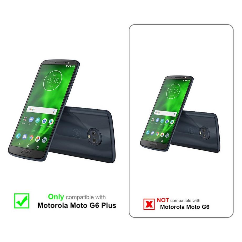 Cadorabo  Hülle für Motorola MOTO G6 PLUS Blumen Design Magnetverschluss 