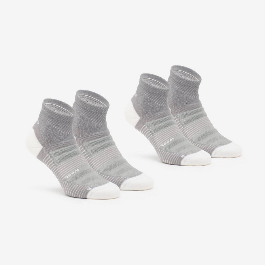 Chaussettes de randonnée mi-hautes polyamide lot de 2