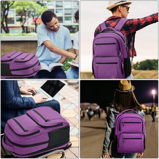 Only-bags.store Sac à dos, sac à dos scolaire imperméable pour ordinateur portable avec port de charge USB, sac à dos de voyage et de randonnée  