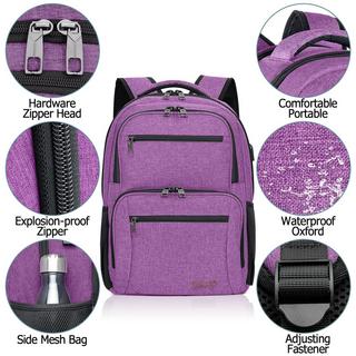 Only-bags.store Rucksack, Schulrucksack wasserdicht Arbeit Laptop mit USB-Ladeanschluss, Reisen Wanderrucksack  