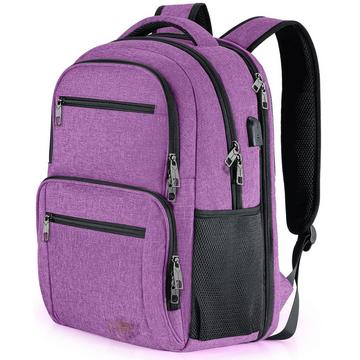 Sac à dos, sac à dos scolaire imperméable pour ordinateur portable avec port de charge USB, sac à dos de voyage et de randonnée