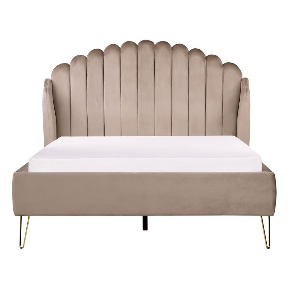 Beliani Letto en Velluto Retrò AMBILLOU  