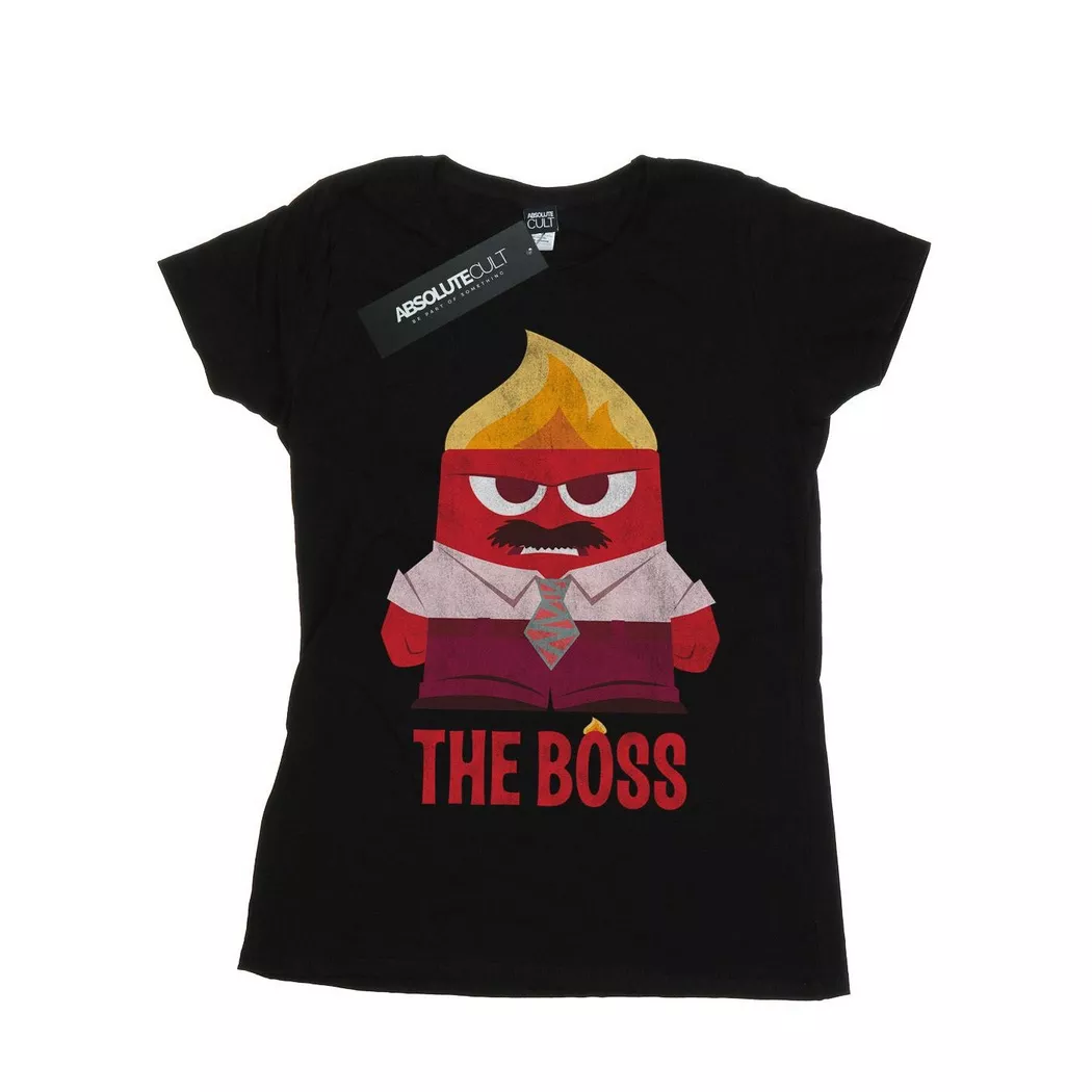 Disney - Inside Out Anger The Boss TShirt, für Damen, Schwarz, Größe XL