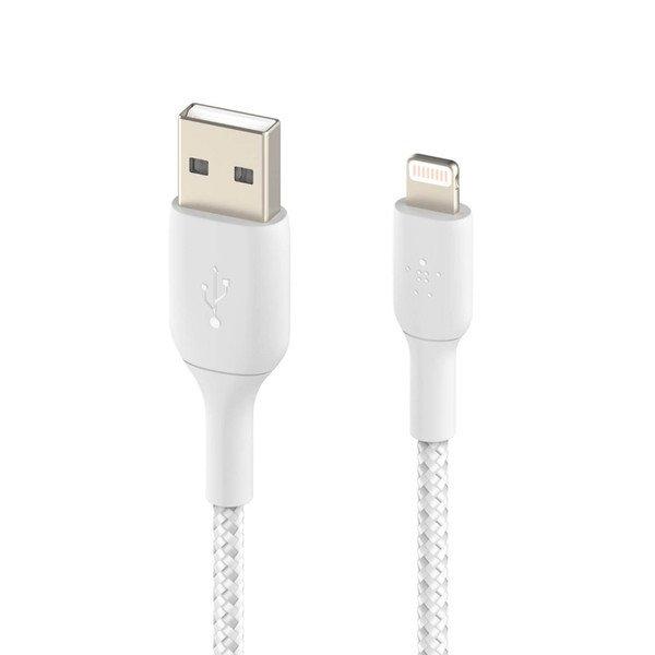 belkin  USB Lightning Nylonkabel Belkin 2m Weiß 