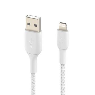 USB /Lightning Nylonkabel Belkin 2m Weiß