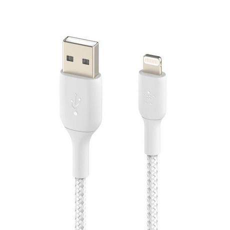 belkin  USB Lightning Nylonkabel Belkin 2m Weiß 