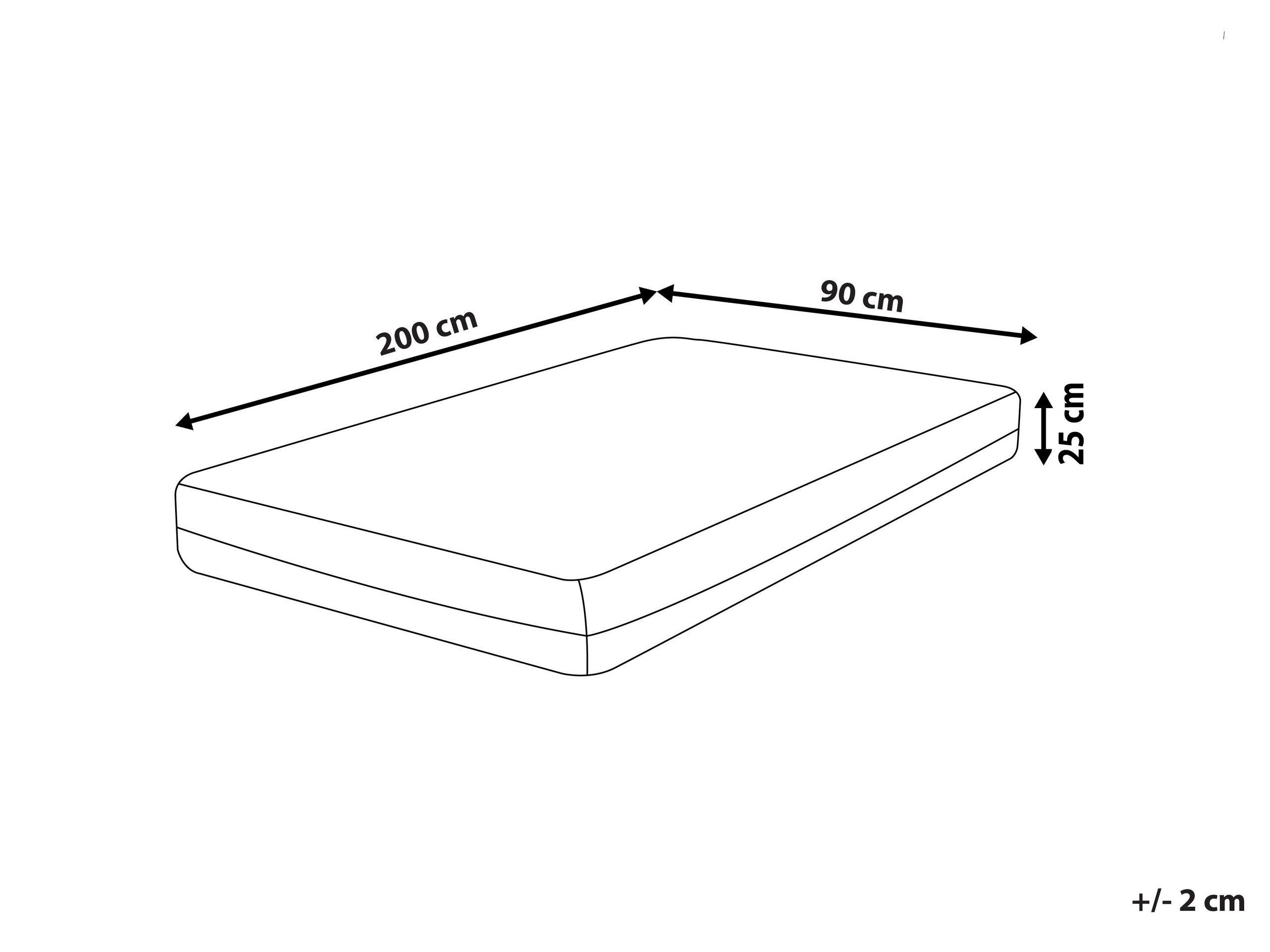 Beliani Gelschaum-Matratze aus Memory Schaum SPONGY - Hart (H3)  