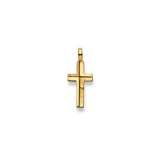 MUAU Schmuck  Pendentif croix en or jaune 750, 25x10mm 