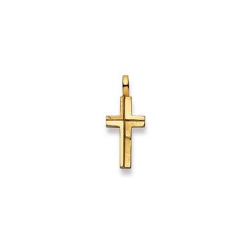 Pendentif croix en or jaune 750, 25x10mm