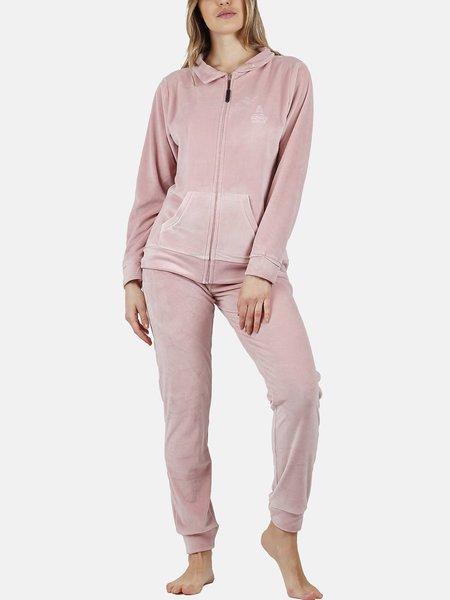 Admas  Pyjama Hausanzug Hose Jacke mit Reißverschluss Soft Home 