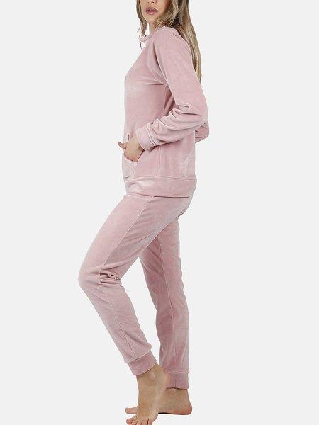 Admas  Pyjama Hausanzug Hose Jacke mit Reißverschluss Soft Home 