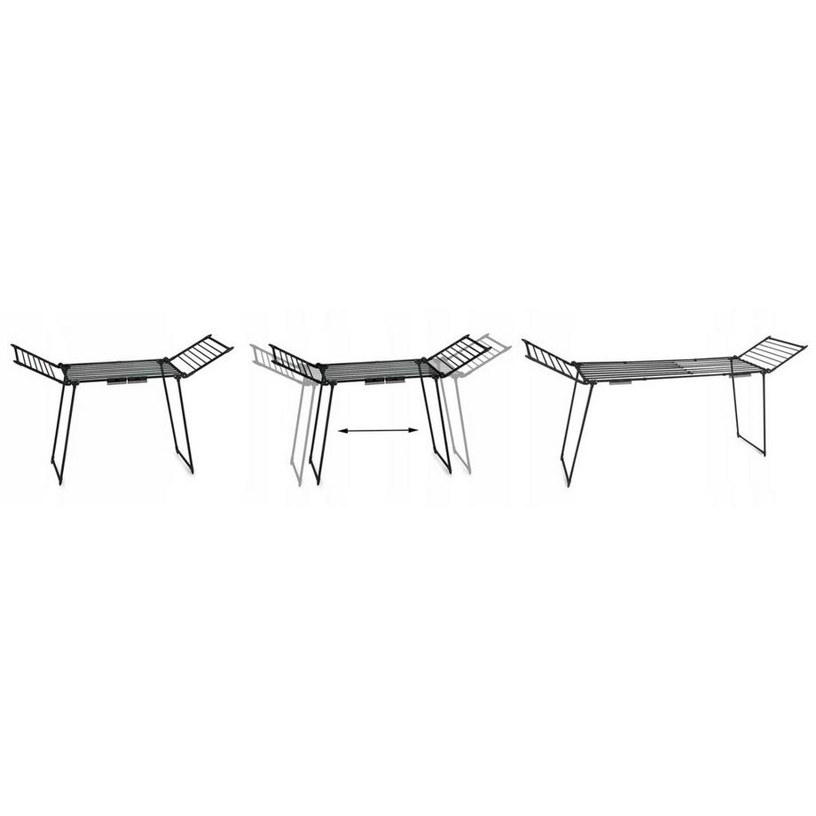 B2X Stendibiancheria da terra, estensibile, per balcone  