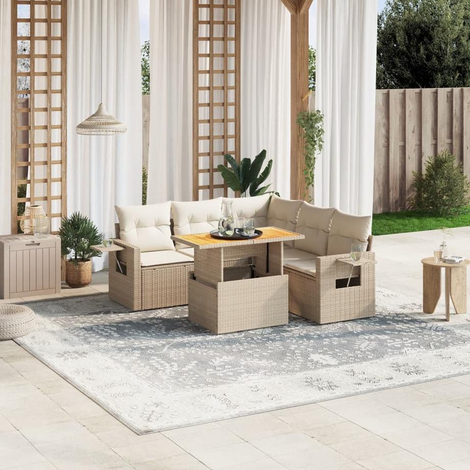 VidaXL Ensemble de canapés de jardin rotin synthétique  