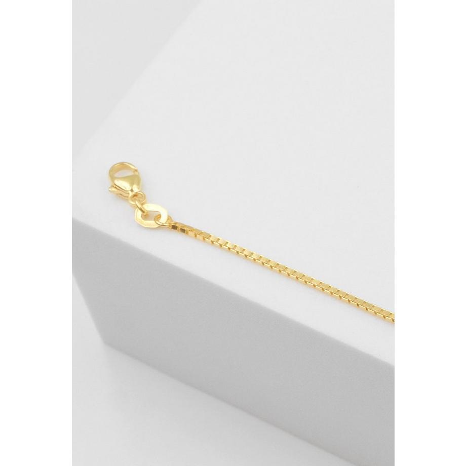 MUAU Schmuck  ID-Bracelet Venezianer Gelbgold 750 Herz, 1.1mm, 14cm 