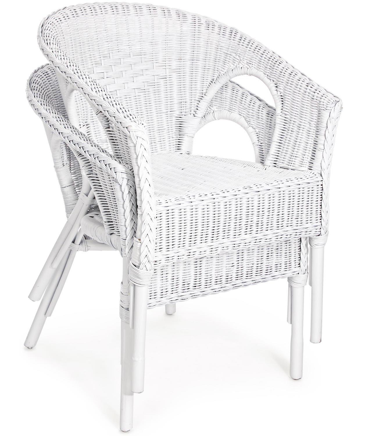 mutoni Fauteuil de jardin Alliss blanc  