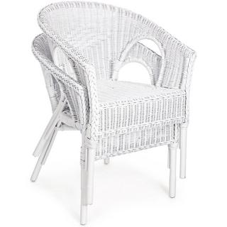 mutoni Fauteuil de jardin Alliss blanc  