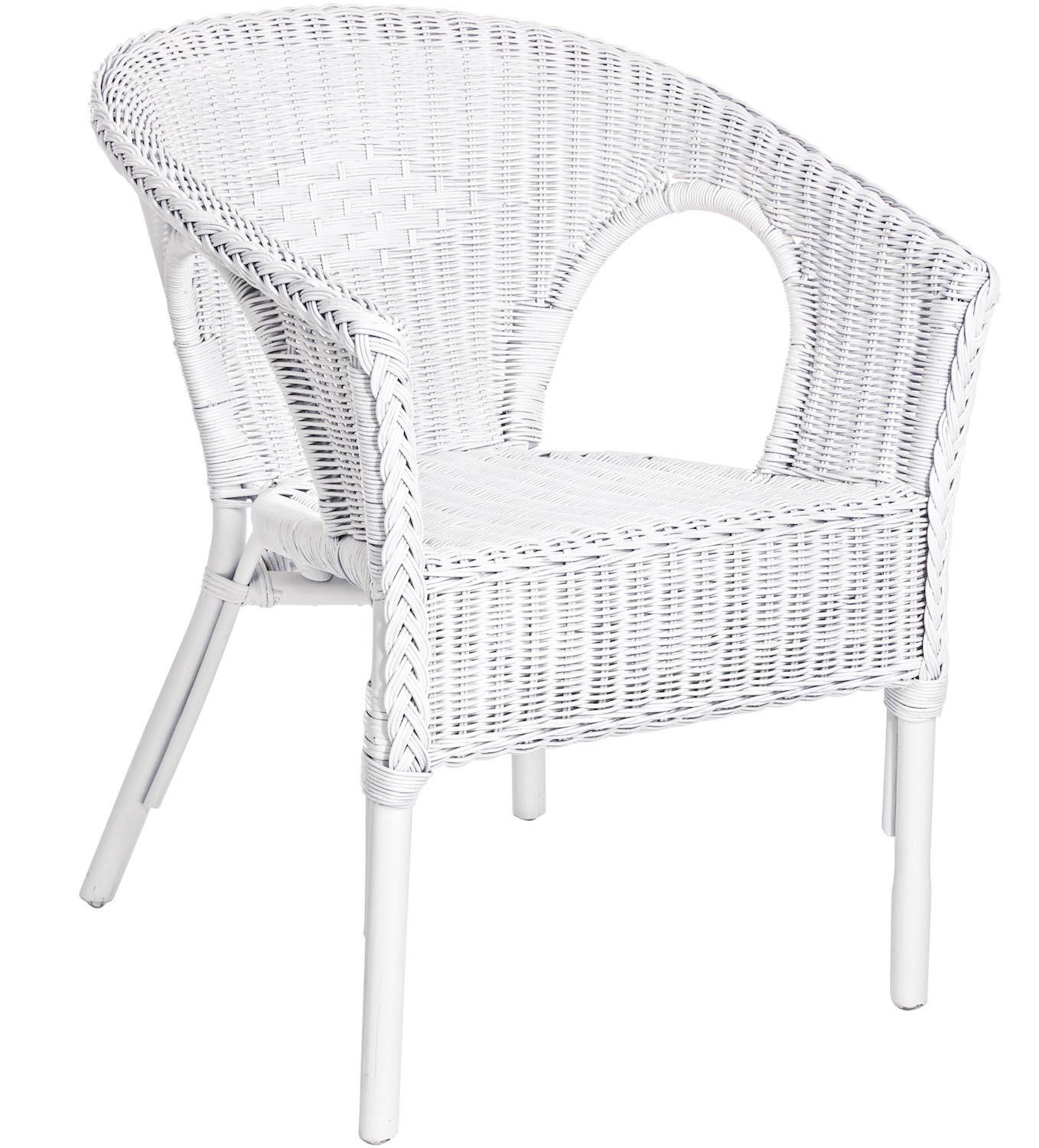 mutoni Fauteuil de jardin Alliss blanc  