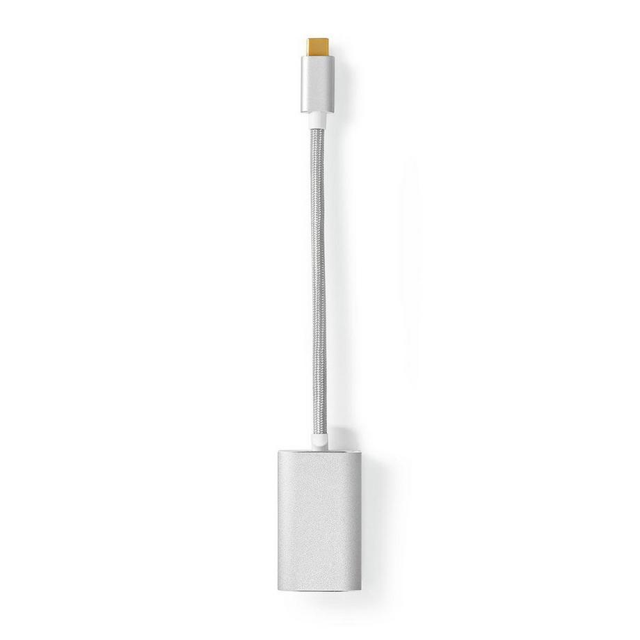 Adaptateur USB-C™ | USB 3.2 Gen 1 | USB-C™ mâle | HDMI™ femelle | 4K@60Hz | Alimentation électrique | 0,20 m | Rond | Plaqué or | Tressé / Nylon | Argent | Boîte avec fenêtre couverte