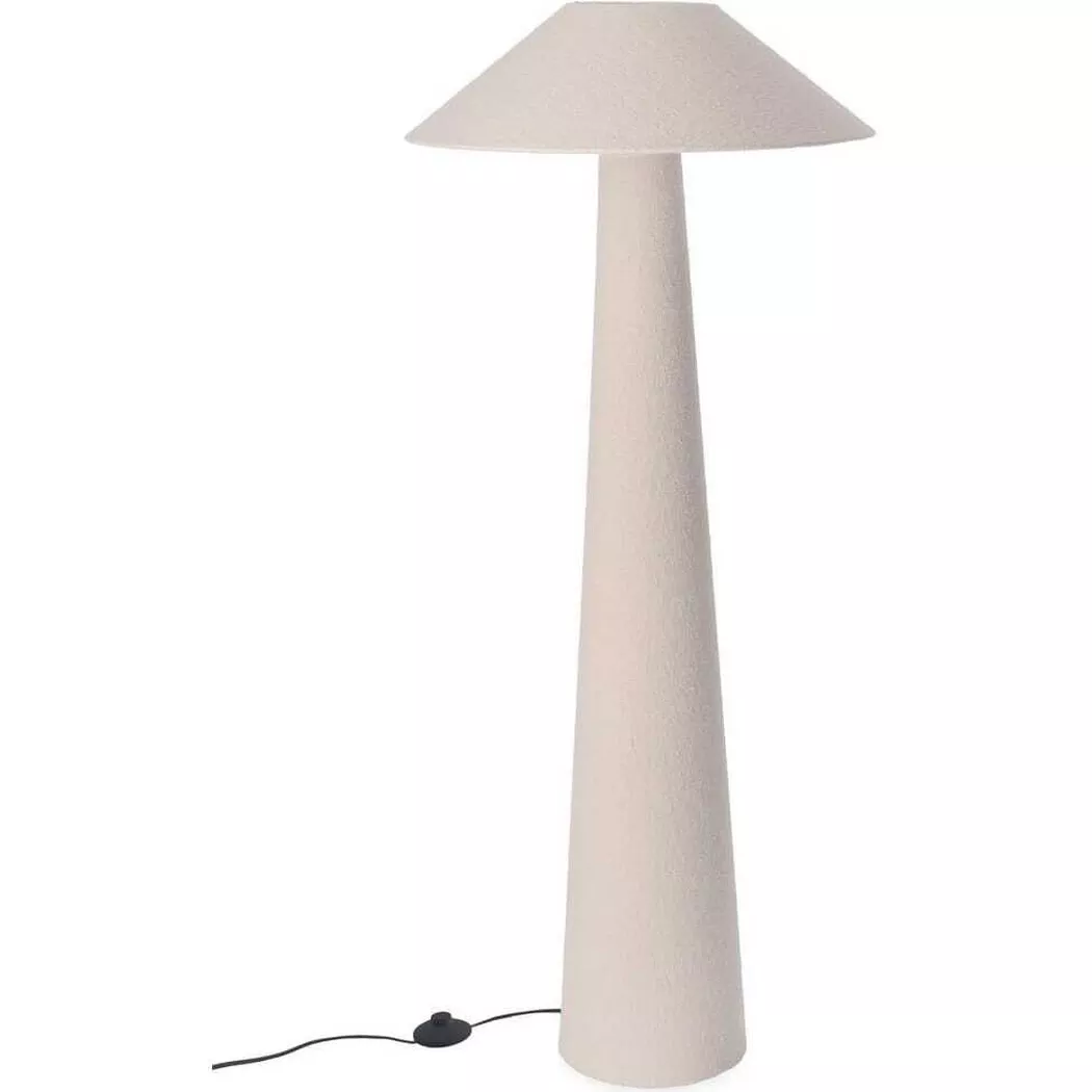 mutoni – Garten Stehleuchte Lamki creme rund 50, One Size, Weiss