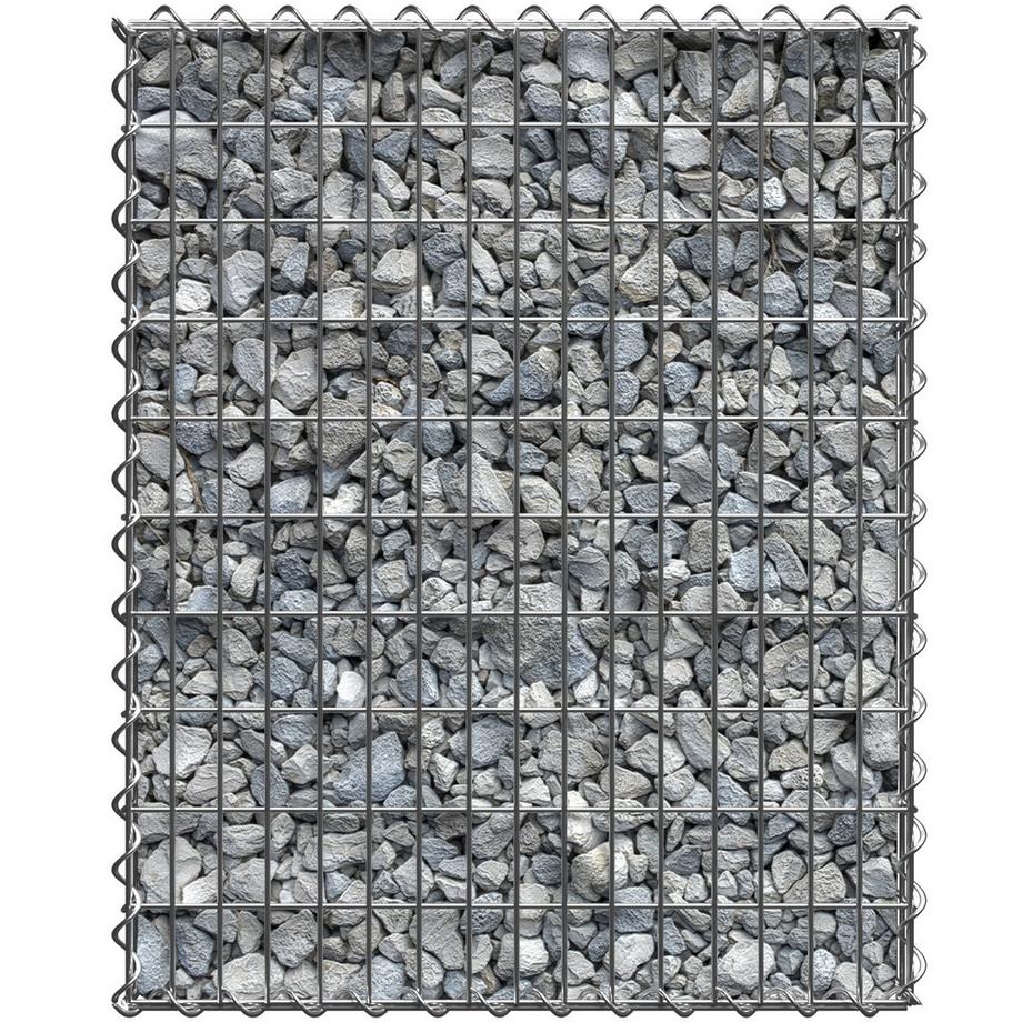 Tectake  Gabione  rechteckig aus feuerverzinktem Stahl mit festen Schweißpunkten 