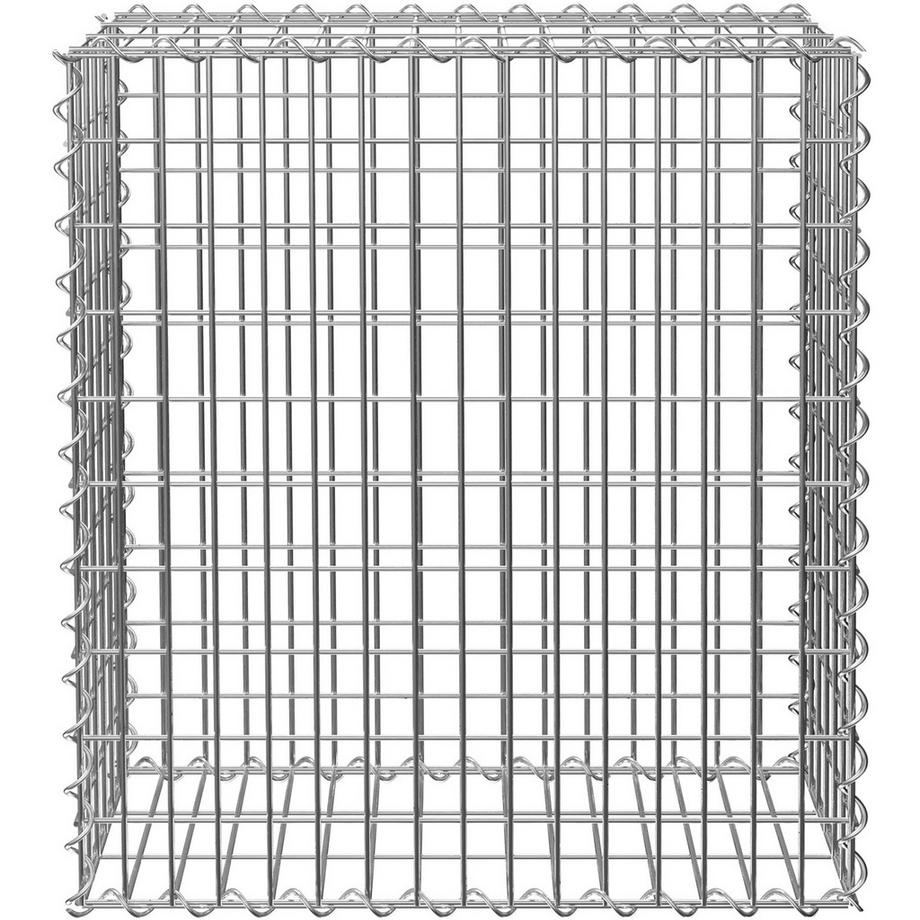 Tectake  Gabione  rechteckig aus feuerverzinktem Stahl mit festen Schweißpunkten 