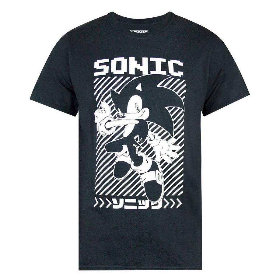 Sonic The Hedgehog Sonic The Hedgehog T-Shirt Imprimé Graphique Rayé  