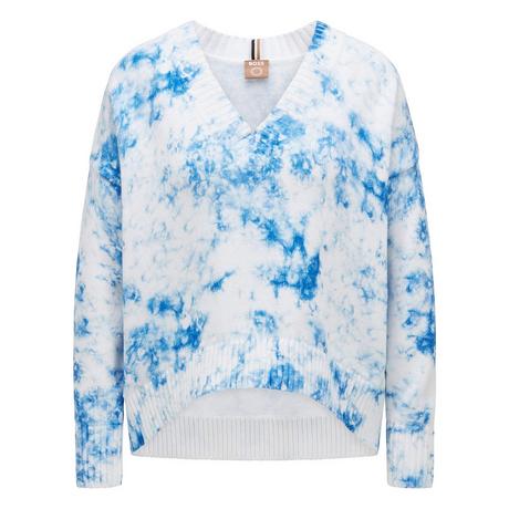 BOSS Pullover Top Batik V-Ausschnitt  