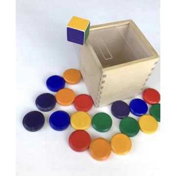 Sorter aus Holz, Spielzeug mit Regenbogenmünzen - Rainbow Coins Montessori® Spass am Lernen