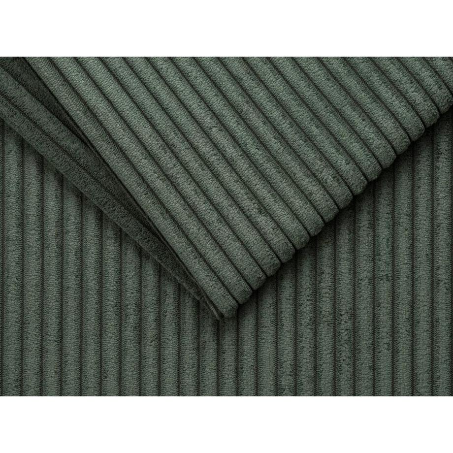 Vente-unique Canapé 4 places convertible express en velours côtelé vert - Couchage 160 cm - Matelas 22 cm mémoire de forme - VIZIR  