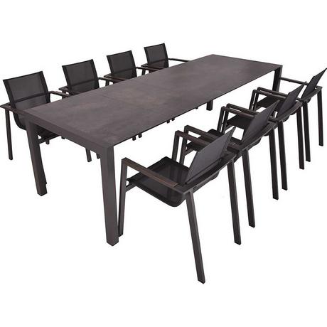 mutoni pleasure Garten Essgruppe Sophia III pfefferschwarz (9-tlg)  