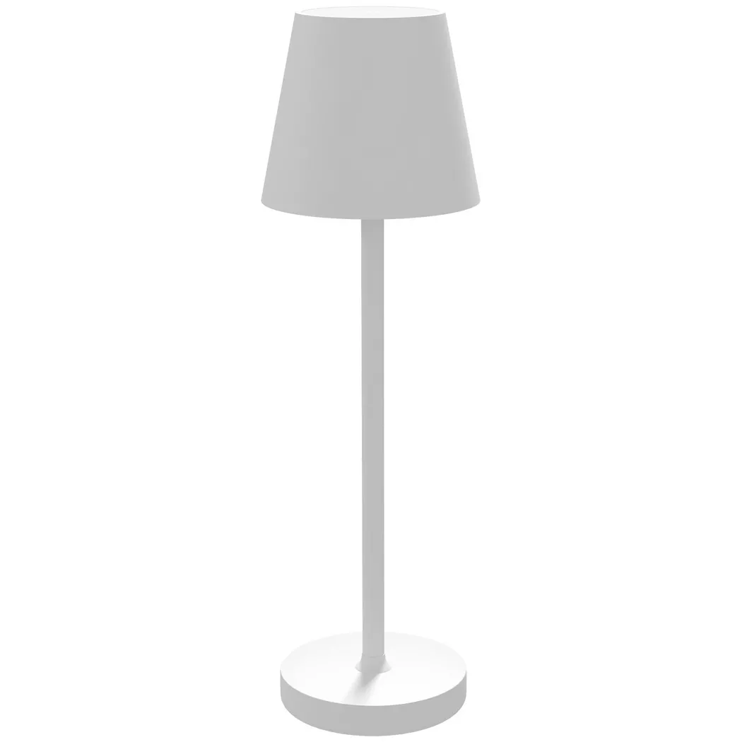Northio – Tischlampe Aufladbare USB Tischleuchte mit 3 Lichtfarben, Tragbare Nachttischlampe Touch-Schalter für Wohnzimmer, Metall, Weiß, One Size