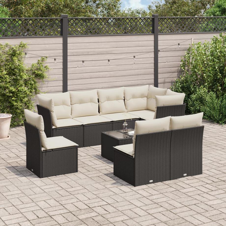 VidaXL set divano da giardino Polirattan  