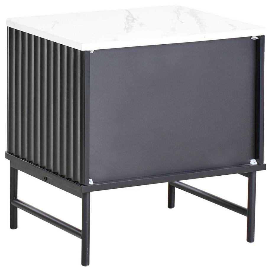 Beliani Table de nuit à 2 tiroirs en MDF  GLASTONBURY  