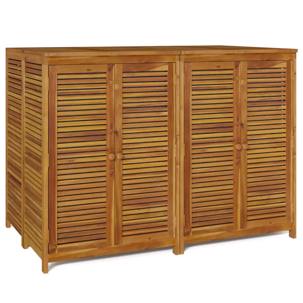Boîte de rangement de jardin 140x87x104 cm bois massif d acacia