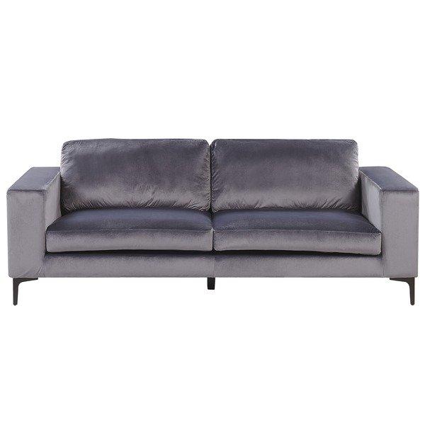 Beliani 3 Sitzer Sofa aus Samtstoff Retro VADSTENA  