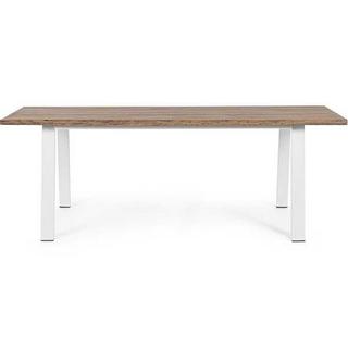 mutoni Table de jardin Oslo 200x100 FSC blanc naturel  