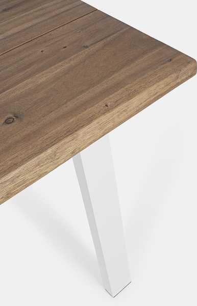 mutoni Table de jardin Oslo 200x100 FSC blanc naturel  