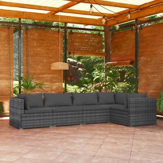 VidaXL set salotto da giardino Polirattan  