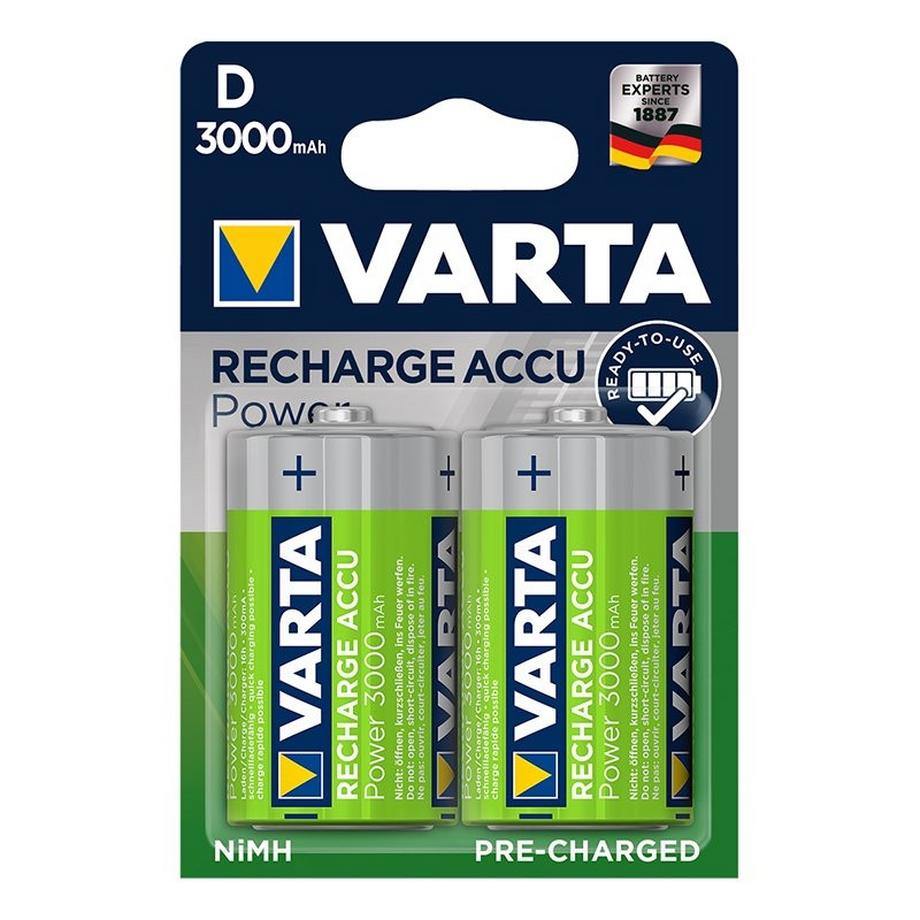 Pricenet  Varta Recharge Accu Power batteries D 3000 mAh 2 pièces sous blister 