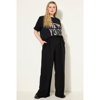 Studio Untold  Pantalon à jambe large et taille élastique. Ouverture de type fente latérale 