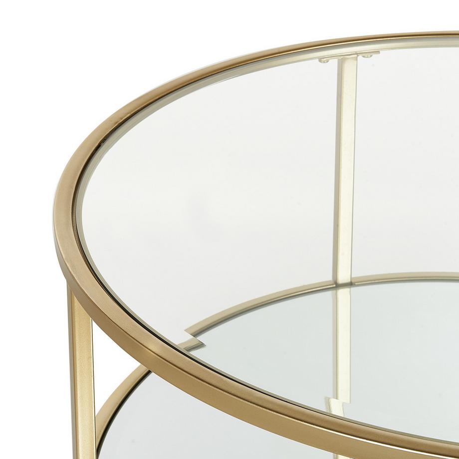 Beliani Couchtisch aus Sicherheitsglas Glamourös BIRNEY  