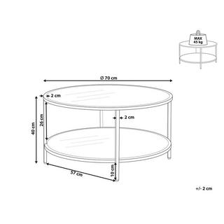 Beliani Table basse en Verre de sécurité Moderne BIRNEY  